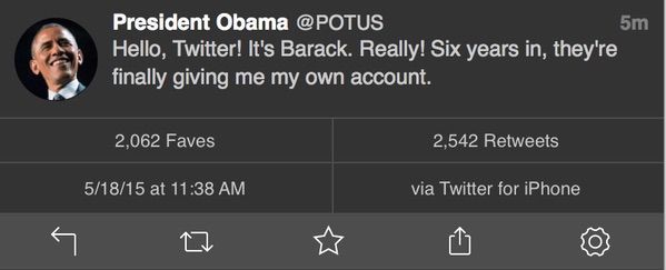 奧巴馬開推特了，原來他也用iPhone