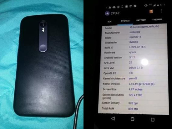 有點(diǎn)聯(lián)想味，第三代MOTO G真機(jī)曝光
