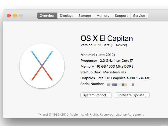 蘋果OS X El Capitan第五公測版臨時(shí)撤回