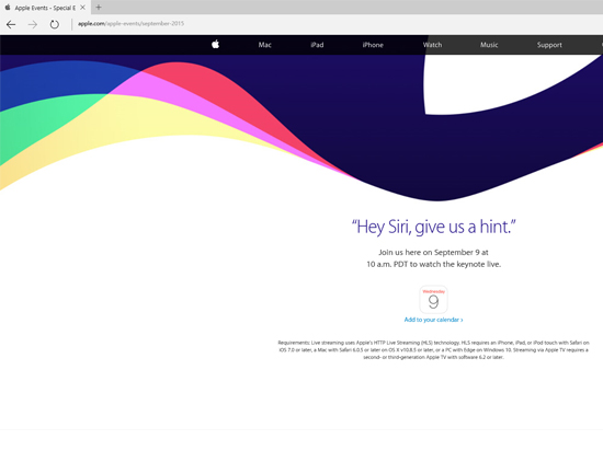 Win 10嗨了！無需蘋果設(shè)備也能看發(fā)布會直播
