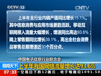 工信部：今年前7個月移動流量消費(fèi)同比增長95%