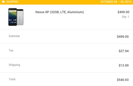 終于等到你！消息稱Nexus 6P已經(jīng)發(fā)貨