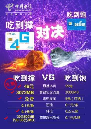 完爆小米！電信“吃到撐”49元3GB流量