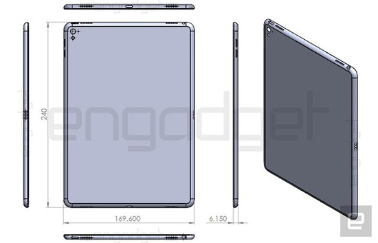 蘋(píng)果iPad Air 3設(shè)計(jì)圖曝光：機(jī)身厚了0.05mm