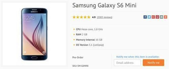 劍指iPhone 5se！三星或推出小尺寸手機S6 Mini