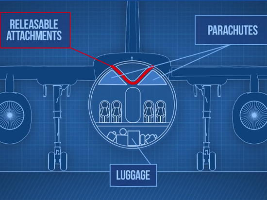 視頻：腦洞大開！飛機與客艙分離設(shè)計可能救你一命