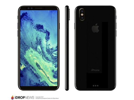 讓人放心的iPhone 8設(shè)計(jì)圖泄漏：5.66寸屏 背后無(wú)指紋