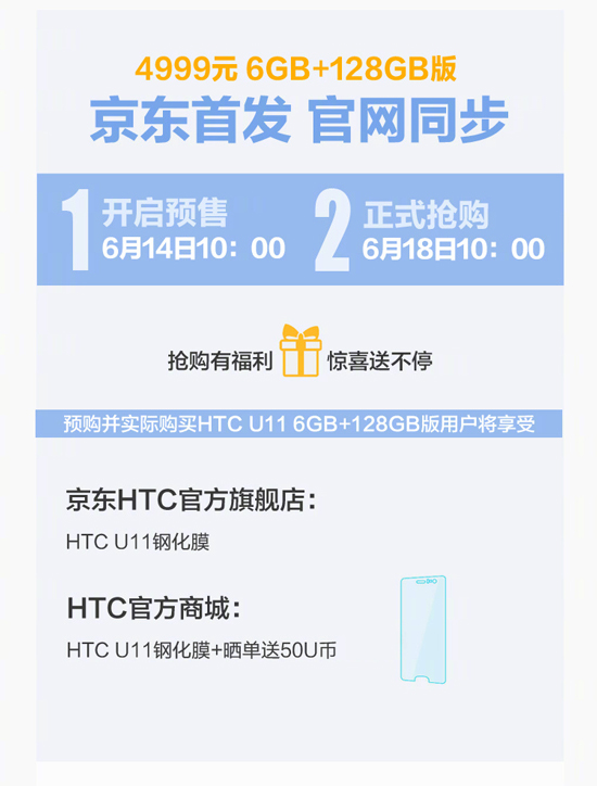 HTC U11 6GB頂配版來襲：售價(jià)4999元 入手還是得有勇氣