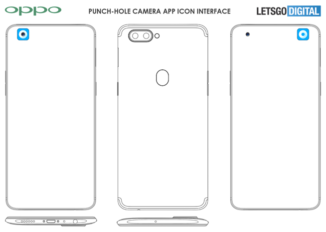 OPPO開孔屏新專利：把開孔融入到系統(tǒng)UI 你覺得這樣好看嗎？